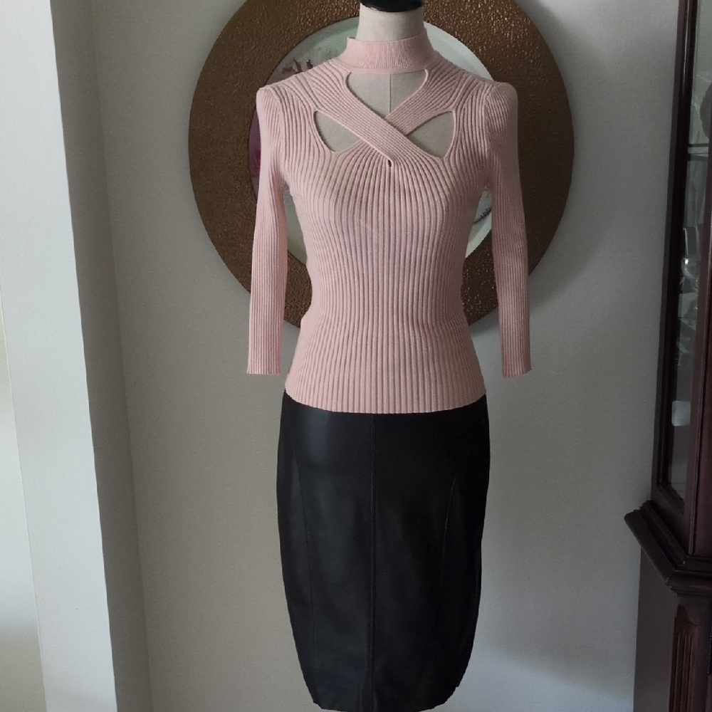 Express Faux Leather Pencil Skirt